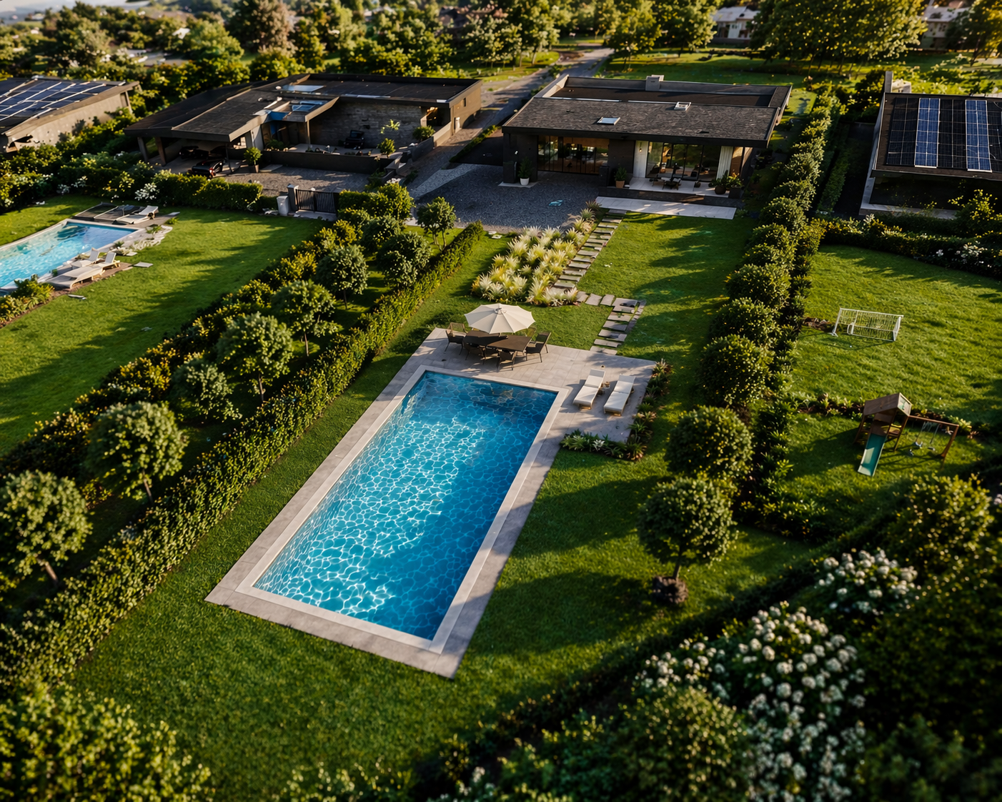 Uw moderne woning met een zwembad in de achtertuin